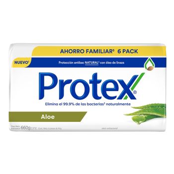Jabón Antibacterial Protex Aloe 110g - 6 Pack