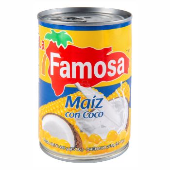Maiz Dulce  con Coco 15 oz - La Famosa